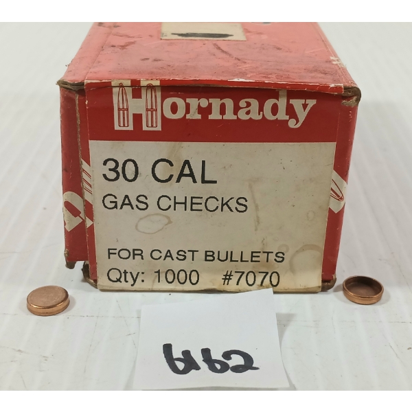 GAS CHECKS: 1000X HORANDY .30 GAS CHECKS