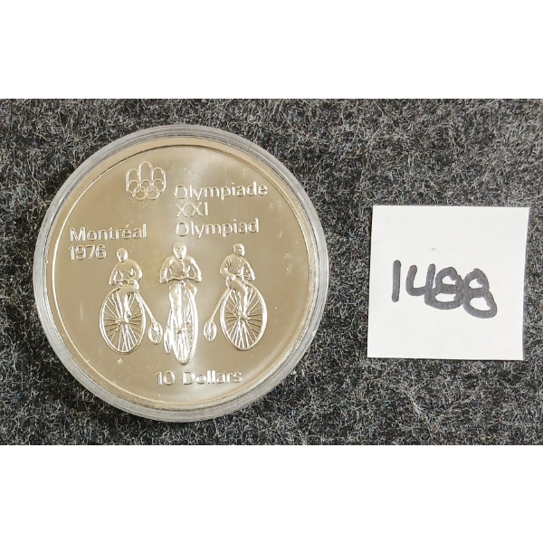 1976 CDN MONTREAL OLYMPIAD $10 SILVER COIN