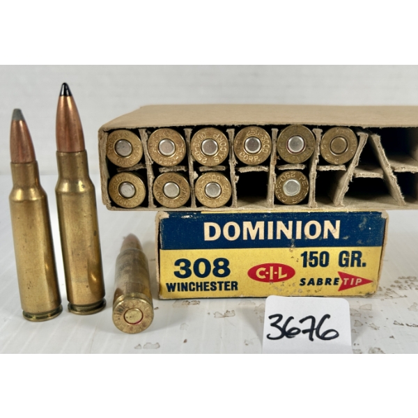 AMMO: 20X CIL .308 WIN - 150 GR POLY TIP & 11X MIXED .250 SAVAGE