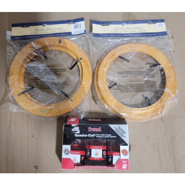 LOT OF 3 - ROUNDING OVER BITS & PLATE FRAMES