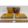 282  LOT OF 4  TOBACCO and CIGARETTE TINS  INCL BLACK CAT and PICOBAC
