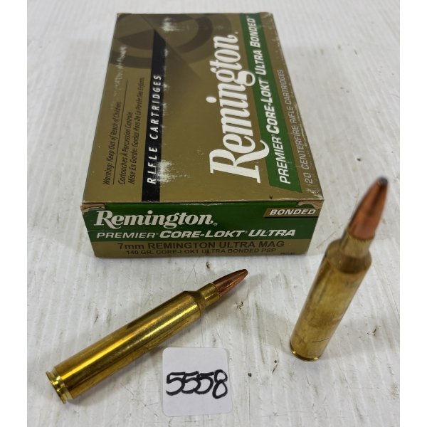 AMMO: 20 X REMINGTON 7 MM REM ULTRA MAG - 140 GR