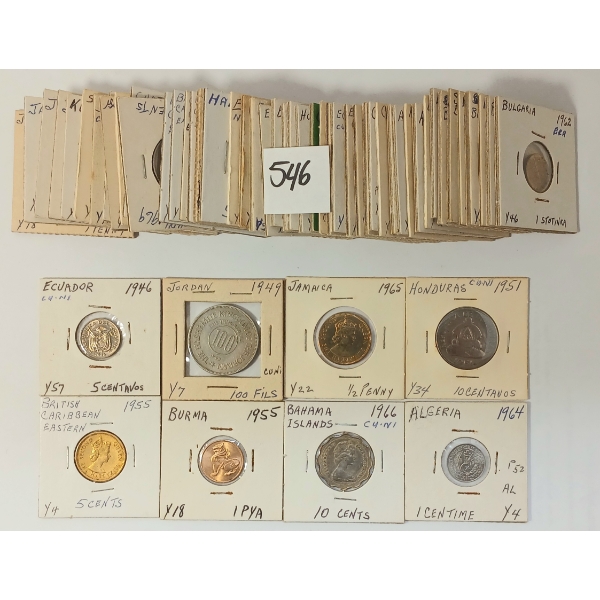 JOB LOT - WORLD COINS - INCL BURMA, EGYPT, CHILE, ECUADOR, HAITI, ETC