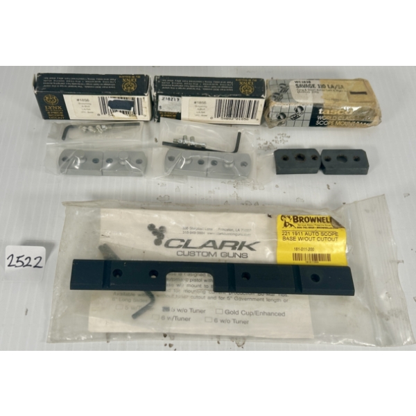 LOT OF 4 - SCOPE BASES - BROWNING A-BOLT, SAVAGE 110, 1911 AUTO