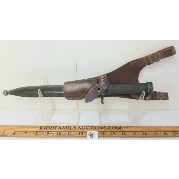 SWEDISH MAUSER MODEL 1896 BAYONET W/ SCABBARD & FROG