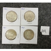 Image 2 : LOT OF 4 - 1961-1964 CDN SILVER 50 CENT PCS