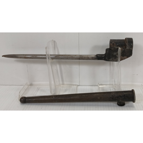 LEE ENFIELD NO. 4 MKIII SPIKE BAYONET W/ SCABBARD