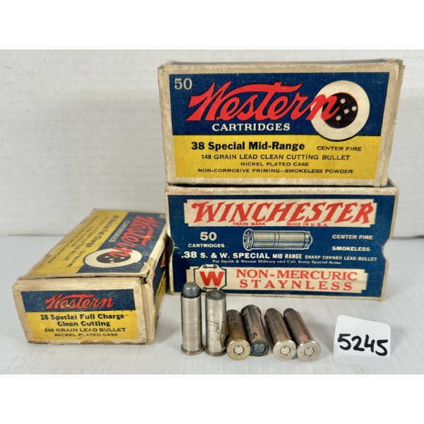 AMMO: 150X WINCHESTER .38 SPL 148GR. 