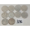 Image 1 : LOT OF 10 - 1964-1968 CDN 25 CENT SILVER COINS