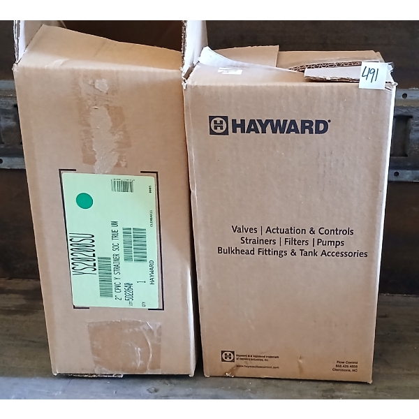 LOT OF 2 - HAYWARD PVC Y STRAINERS