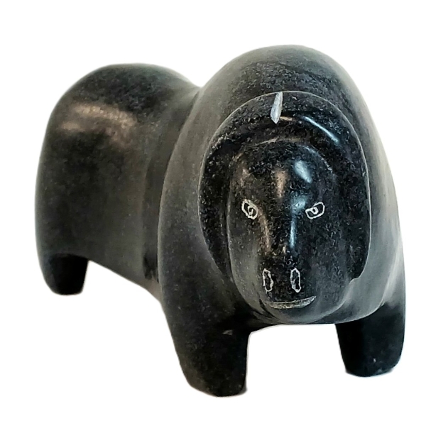  MUSKOX  BY GEORGE ARLUK (1949-2023) - STONE