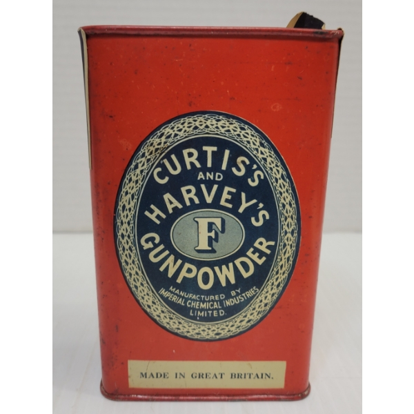POWDER: - CURTIS'S AND HARVEY'S GUNPOWDER - 1/2LB FG BLACK - COLLECTIBLE TIN