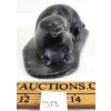 Image 3 : OTTER W/ FISH BY PETER IQALLU ANGUTIKIRQ (1919 - ?) - STONE