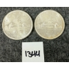 Image 1 : LOT OF 2 - 1962 CDN SILVER DOLLARS - VOYAGEUR