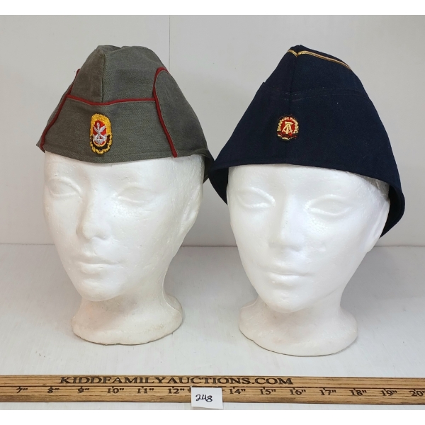 LOT OF 2 - GERMAN DEMOCRATIC REPUBLIC FIELD CAPS