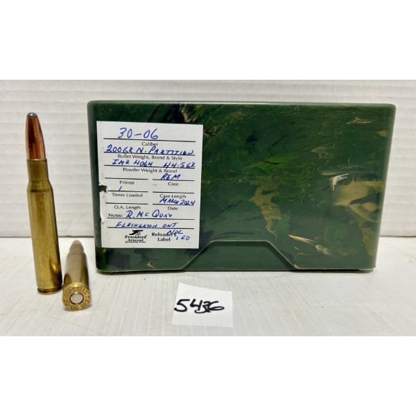AMMO: 20X .30-06 SPRG 200GR. - RELOADS 