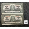 Image 1 : LOT OF 2 - 1937 CDN $10 BANKNOTES