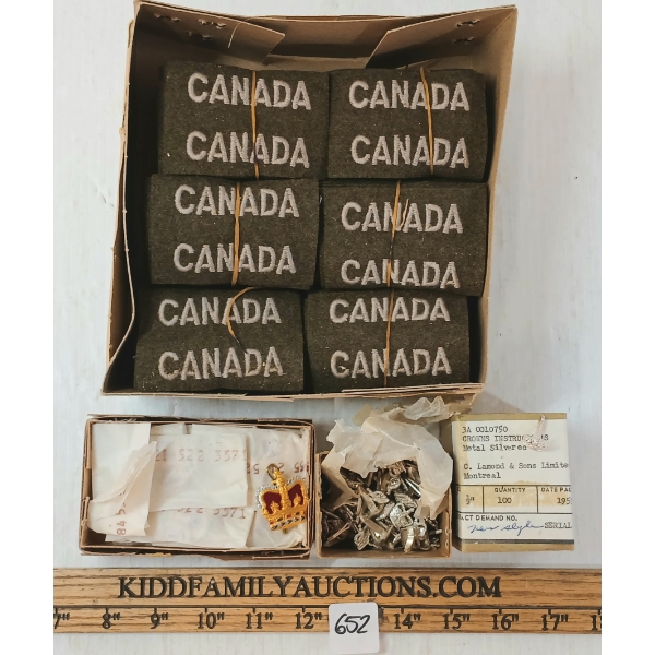 JOB LOT - CDN MILITARY PINS, BADGES & SHOULDER PATCHES