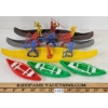 Image 3 : LOT OF 6 - PLASTIC CANOES W/ FIGURINES
