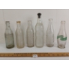 Image 2 : LOT OF 6 - EMBOSSED SODA BOTTLES - INCL DR. PEPPER, ORANGE CRUSH, EVANGELINE, ORANGE DELIGHT, ETC