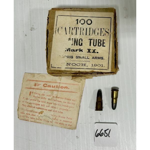 AMMO: 100X MORRIS SHORT MKII AIMING TUBE CARTRIDGES