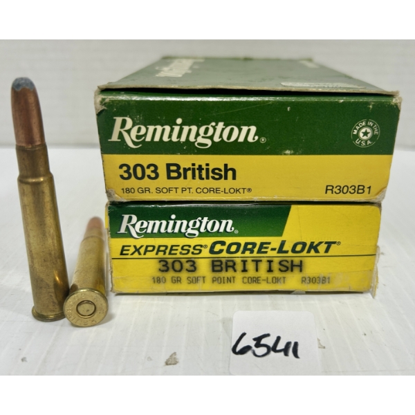 AMMO: 40X REMINGTON .303 BRIT - 180 GR SP