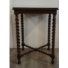 Image 3 : JACOBEAN STYLE BARLEY TWIST TABLE W/ GLASS TOP