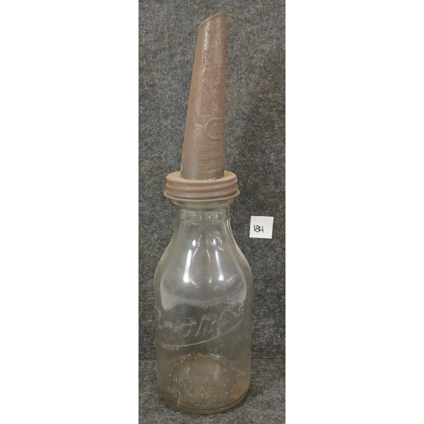 EN-AR-CO EMBOSSED QT OIL BOTTLE W/ SPOUT