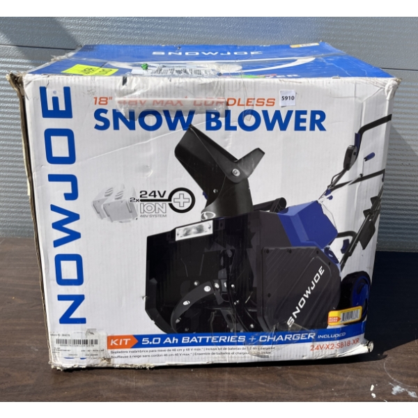 SNOWJOE 48V 18IN CORDLESS SNOW BLOWER