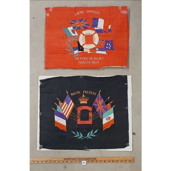 LOT OF 2 - MALTA SOUVENIR EMBROIDERED PCS