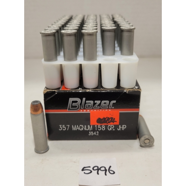 AMMO: 50X BLAZER .357 MAG - 158GR - JHP 