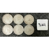 Image 2 : LOT OF 6 - 1947 CDN 25 CENT COINS 
