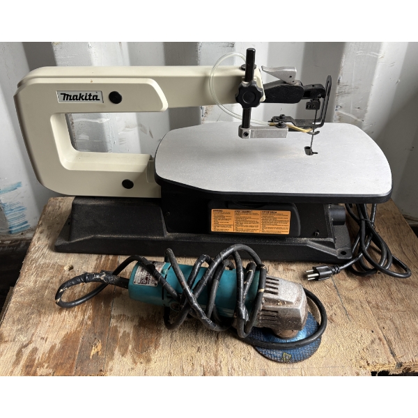 LOT OF 2 - MAKITA SCROLL SAW & GRINDER
