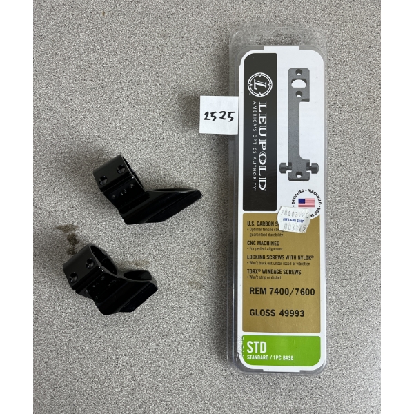 LEUPOLD REM 7400 SCOPE BASE AND SEETHROUGH 1IN RINGS