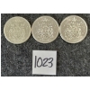 Image 1 : LOT OF 3 - 1963 CDN 50 CENT SILVER COINS