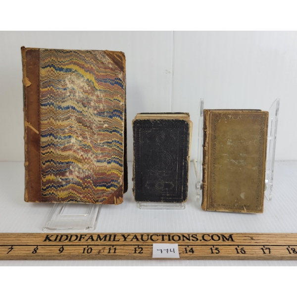 LOT OF 3 - 1811 "MESSIAH," 1859 BIBLE & 1853 "BIBLE ILLUSTRATIONS" PUBLICATIONS 