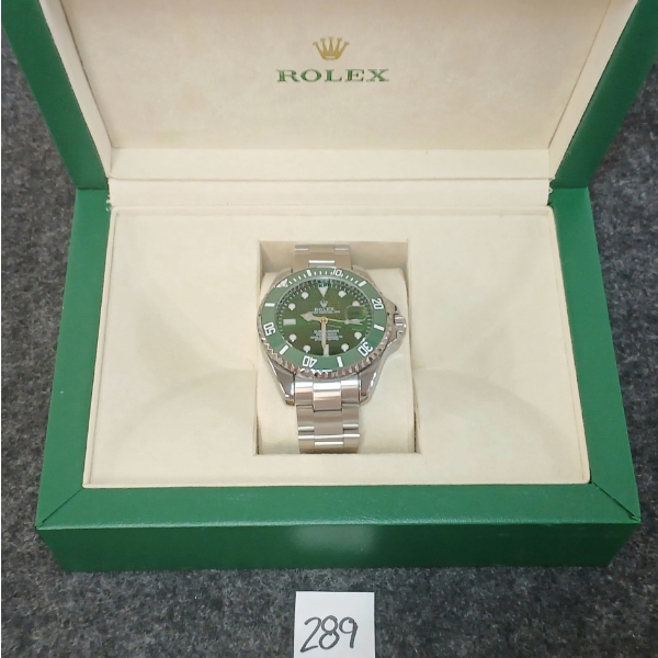 ROLEX SUBMARINER DATE "HULK" WATCH W/ CASE