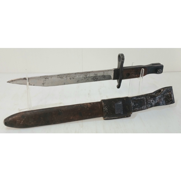 CDN ROSS RIFLE MK II BAYONET W/ SCABBARD & FROG