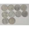 Image 2 : LOT OF 10 - 1964-1968 CDN 25 CENT SILVER COINS