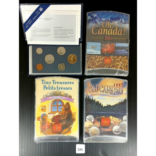 LOT OF 4 - 1995-2003 CDN SPECIMEN & UNCIRCULATED PROOF SETS 