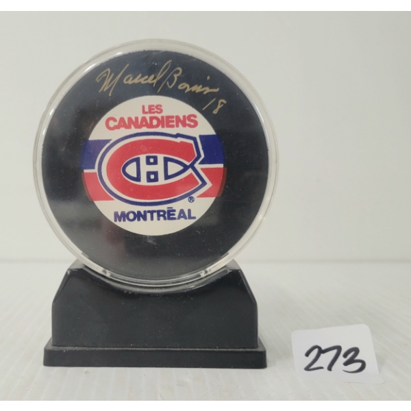 MONTREAL CANADIENS MARCEL BONIN HOCKEY PUCK - AUTOGRAPHED