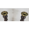 Image 3 : PAIR OF OAK BARLEY TWIST CANDLESTICK HOLDERS