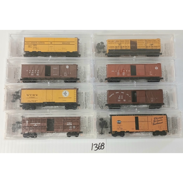LOT OF 8 - MICRO TRAINS - PENNSYLVANIA, NEW YORK CENTRAL, FRUIT GROWERS EXPRESS, ETC