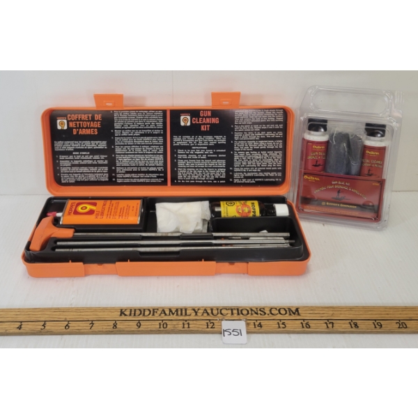 LOT OF 2 - GUN CLEANING KITS - INCL OUTER'S & HOPPE'S