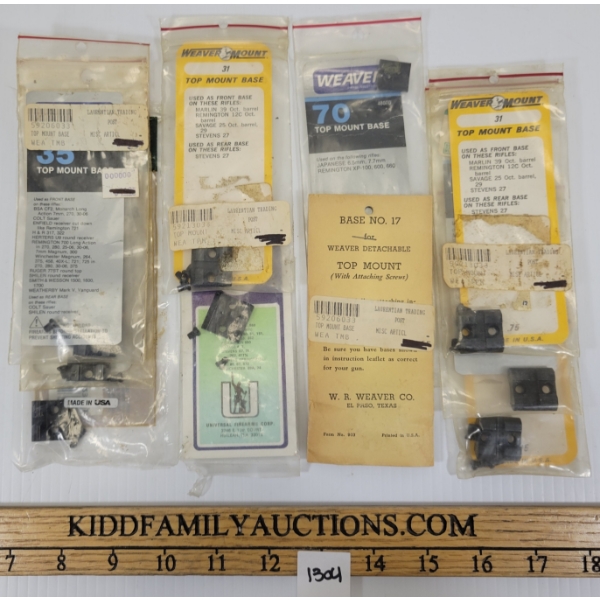 LOT OF 10 - SCOPE BASES - INCL WEAVER