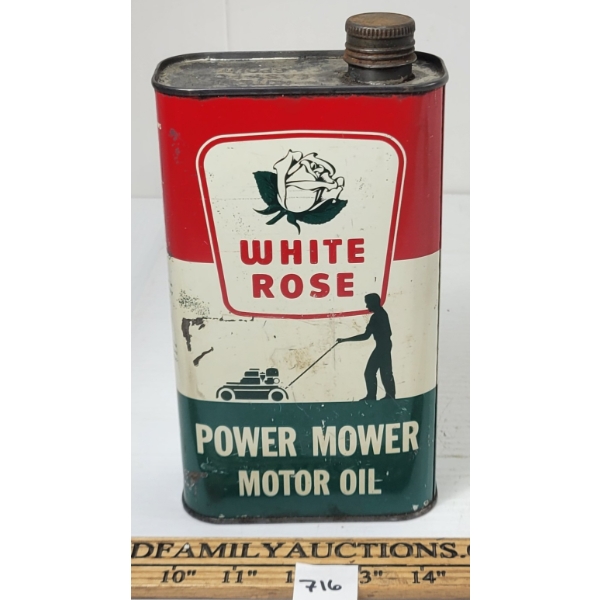 WHITE ROSE POWER MOWER MOTOR OIL QT CAN