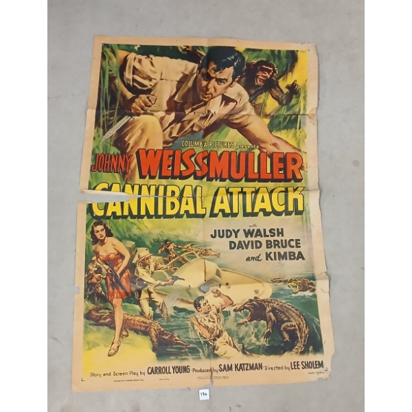 1954 "CANNIBAL ATTACK" WITH JUDY WALSH MOVIE POSTER