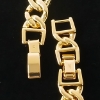 Image 3 : GOLD PLATED ICED OUT CUBAN LINK NECKLACE
