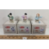 Image 1 : LOT OF 3 - RETROSPECT THE THREE STOOGES MINI FIGURINES