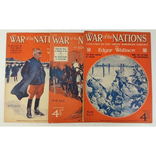 LOT OF 3 - 1914 & 1916 "THE WAR OF THE NATIONS" MAGAZINES